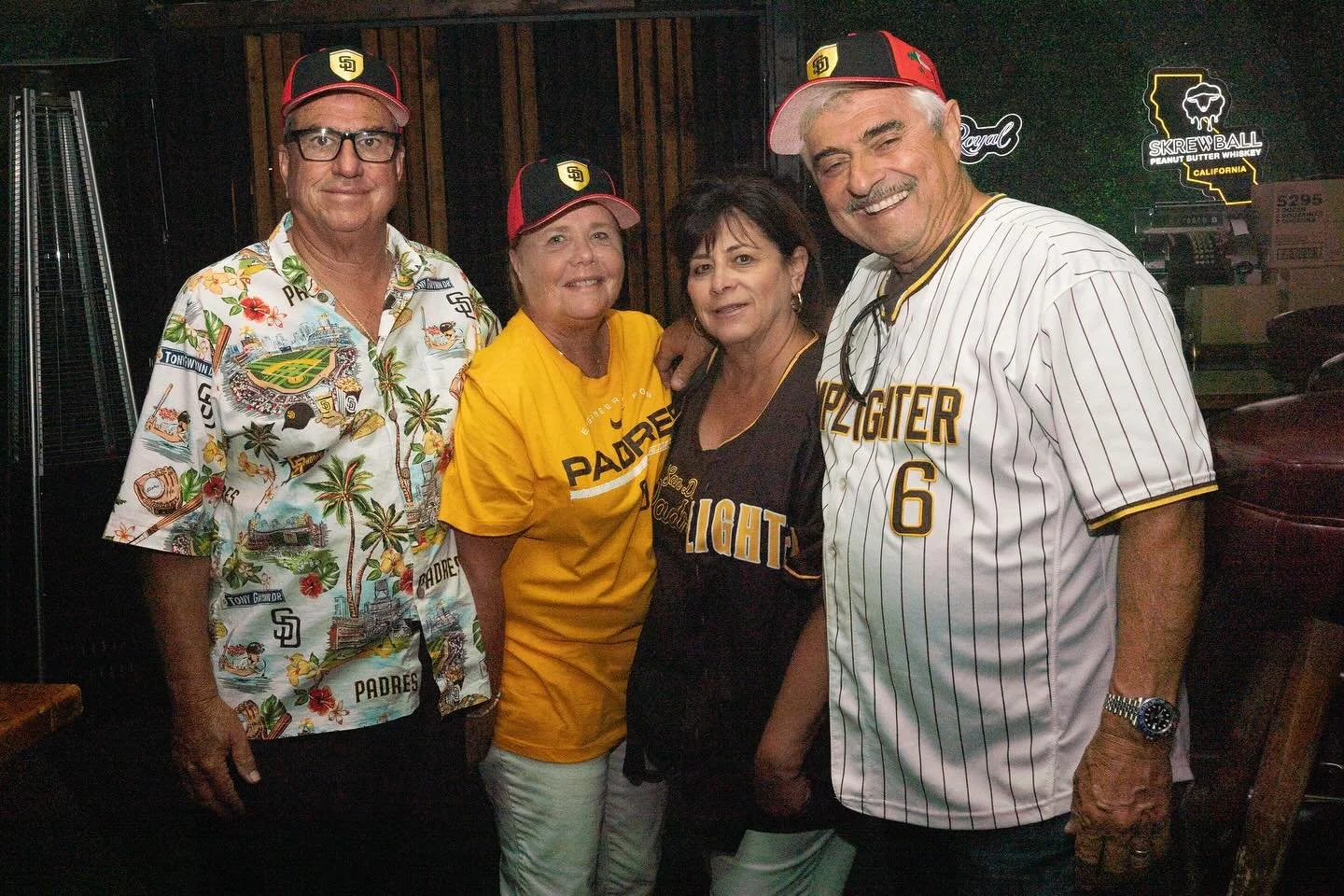 These Padres fans know the real winning play &mdash; 

watching the game on our big screens with a cold one in hand. 🍺⚾ See you here for the next pitch: starting @ 6:45pm tonight 8/11/25!