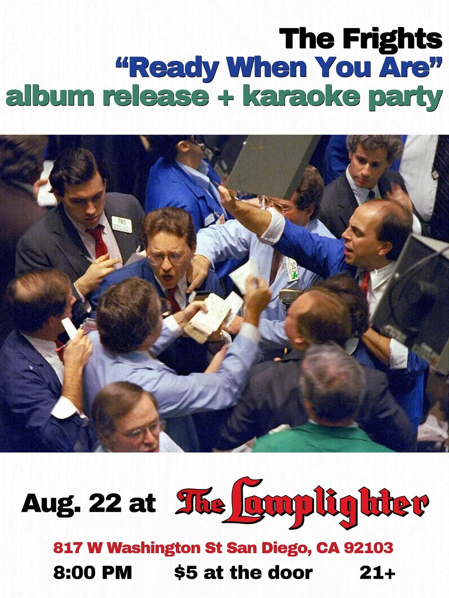Did someone say ALBUM RELEASE &amp; KARAOKE PARTY?! 💿🎶

Yep, that&rsquo;s right, we did. 

The Frights are hittin&rsquo; the stage at Lamp on this fine Friday night (August 22nd) for a first listen to their latest project, followed by a chance to t