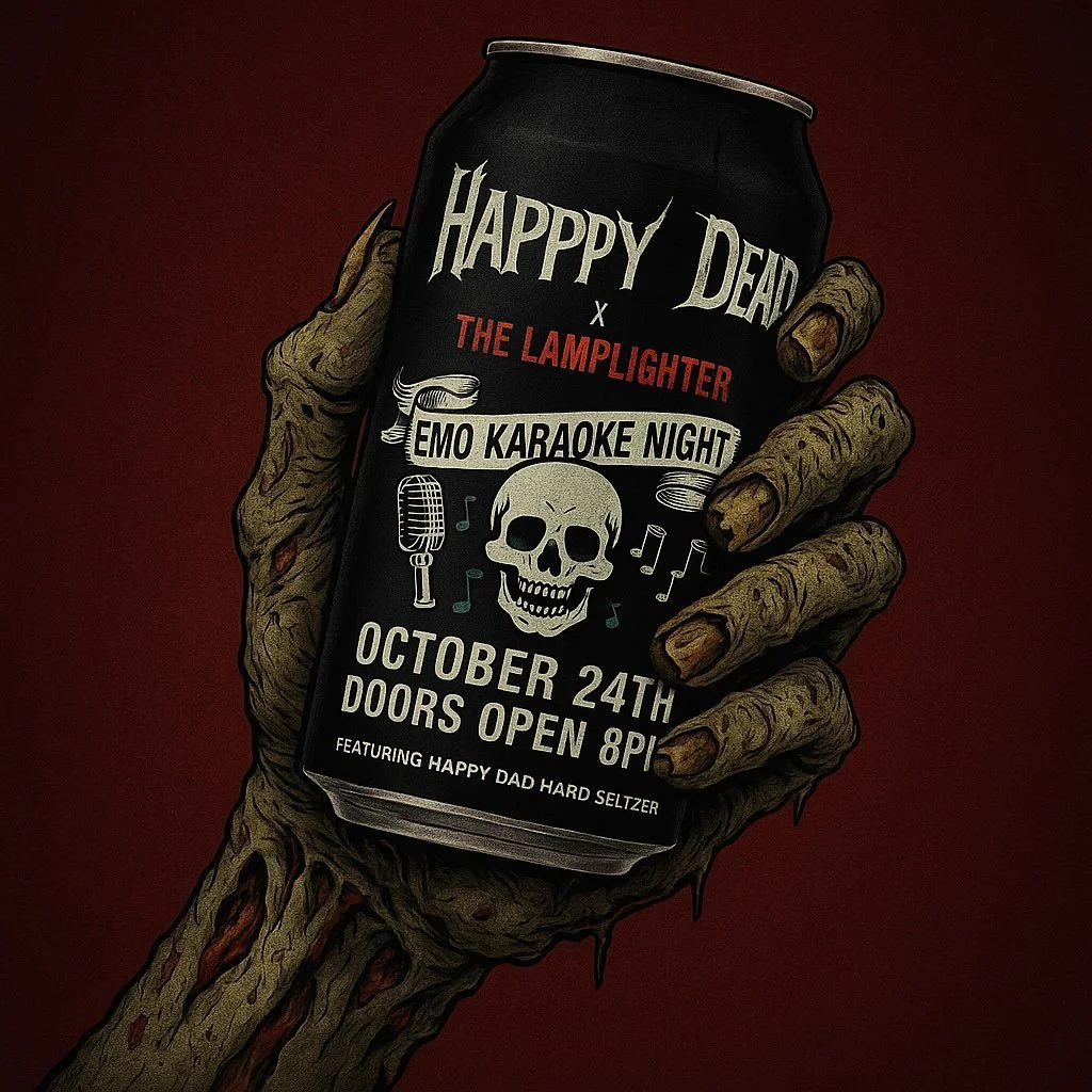 🕷️ EMO KARAOKE: SPOOKY SZN EDITION 🕷️
The Lamplighter is turning up the raw emotion this October! We’ve teamed up with @happydad to haunt your Friday night (10/24/25) with the most cathartic emo karaoke in town. 🤘🎶
Come scream your lungs