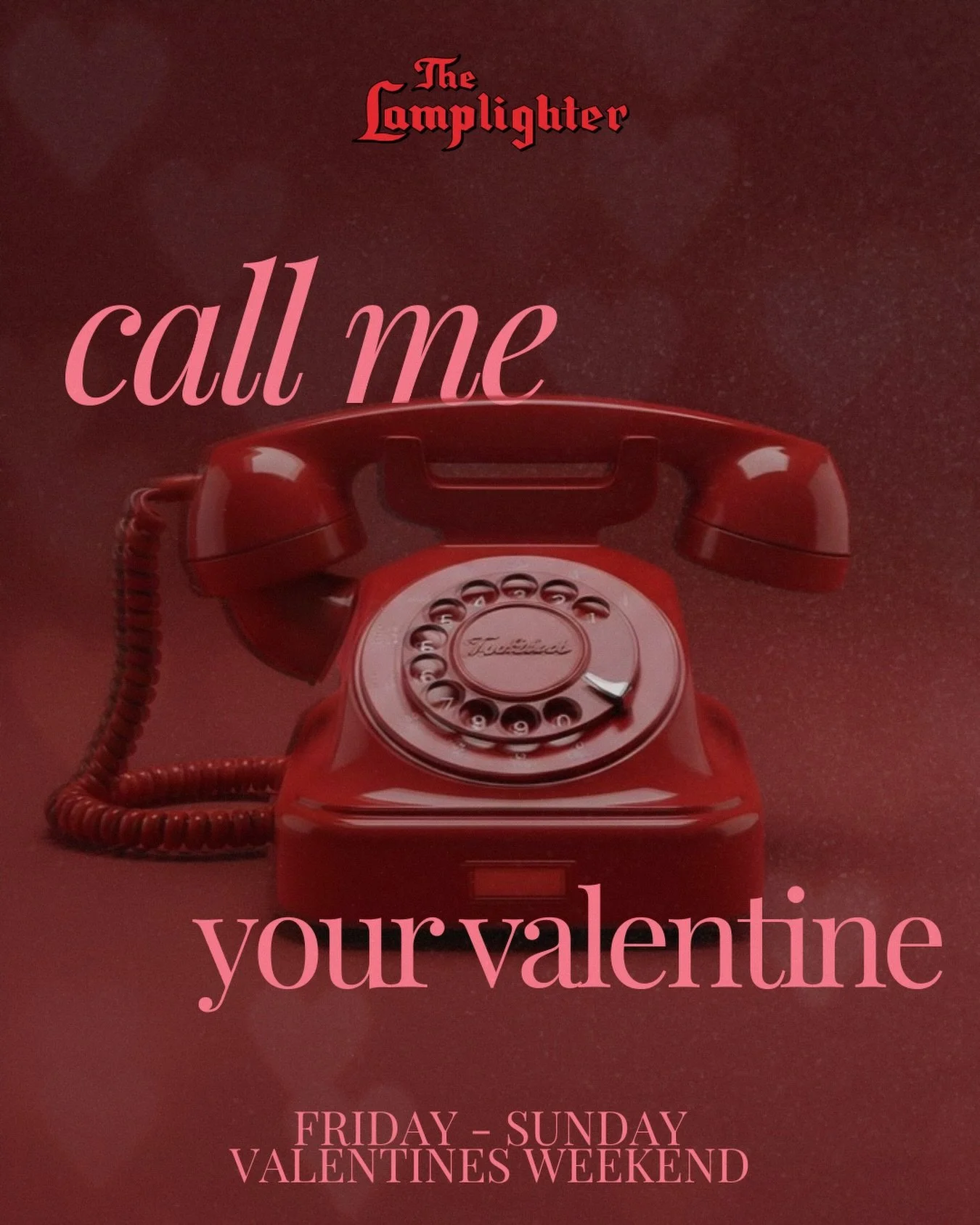 Who are you calling this Valentine&rsquo;s Weekend? ☎️💋
Our phone booth is open all weekend.
Friday&ndash;Sunday at The Lamplighter 🍸