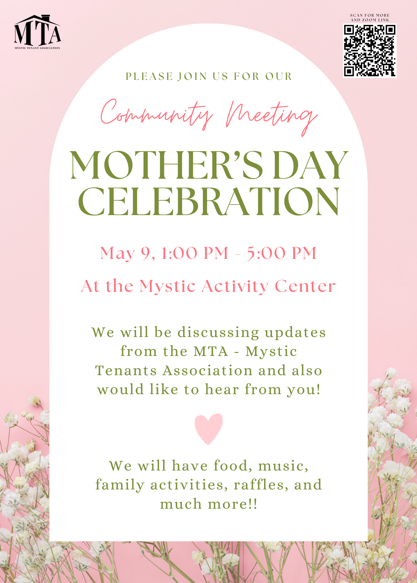 Community Meeting & Mothers Day Celebration
