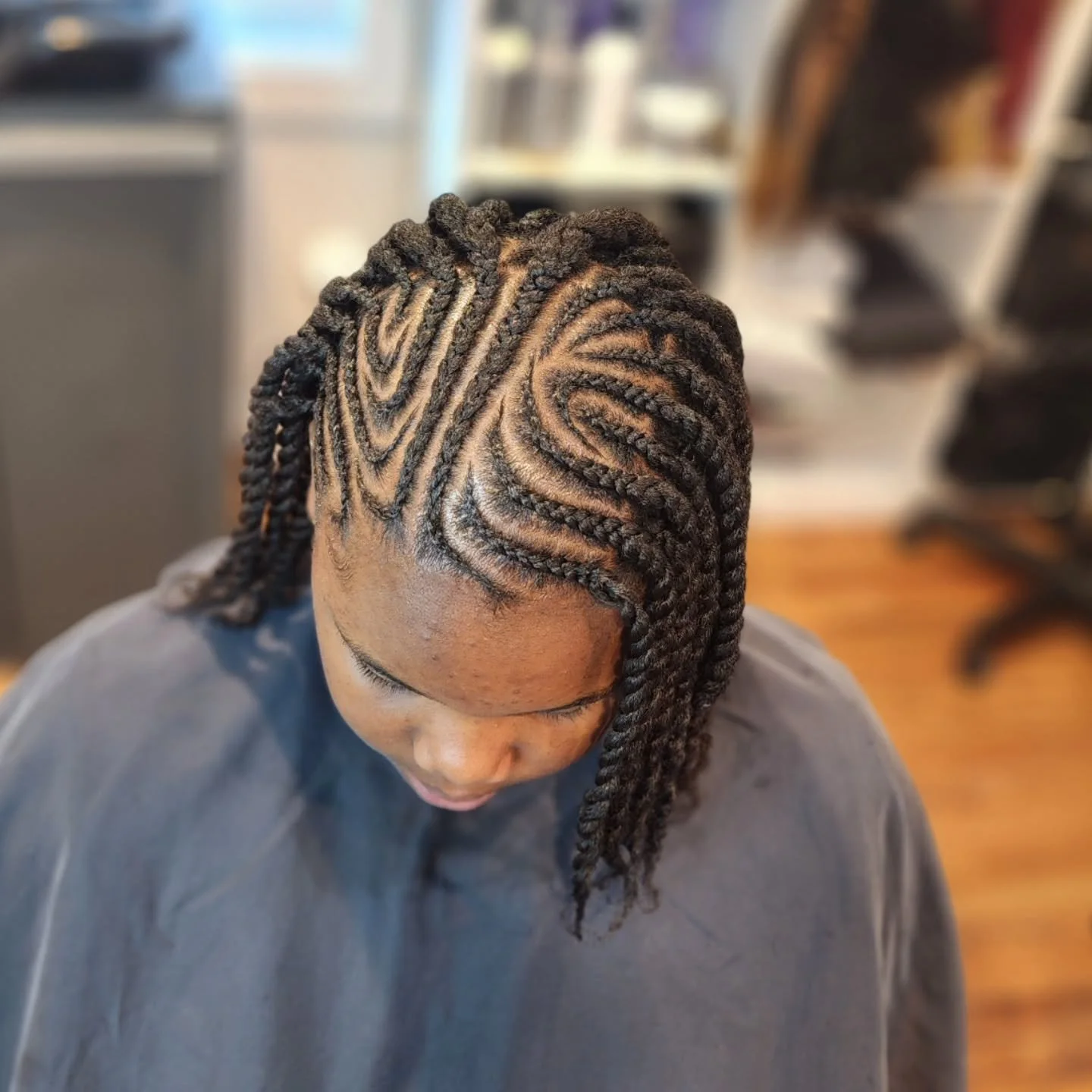 #dozendesigns #twostrandtwist #braiddesign #twistwithbraids #dfwhairstylist