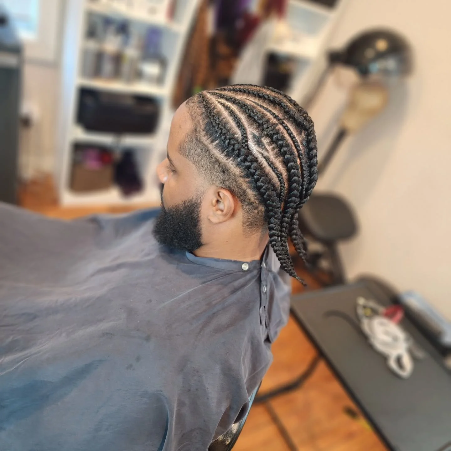#dozendesigns #mensbraids #menscutwithbraids #dfwhairstylist #femalebarber