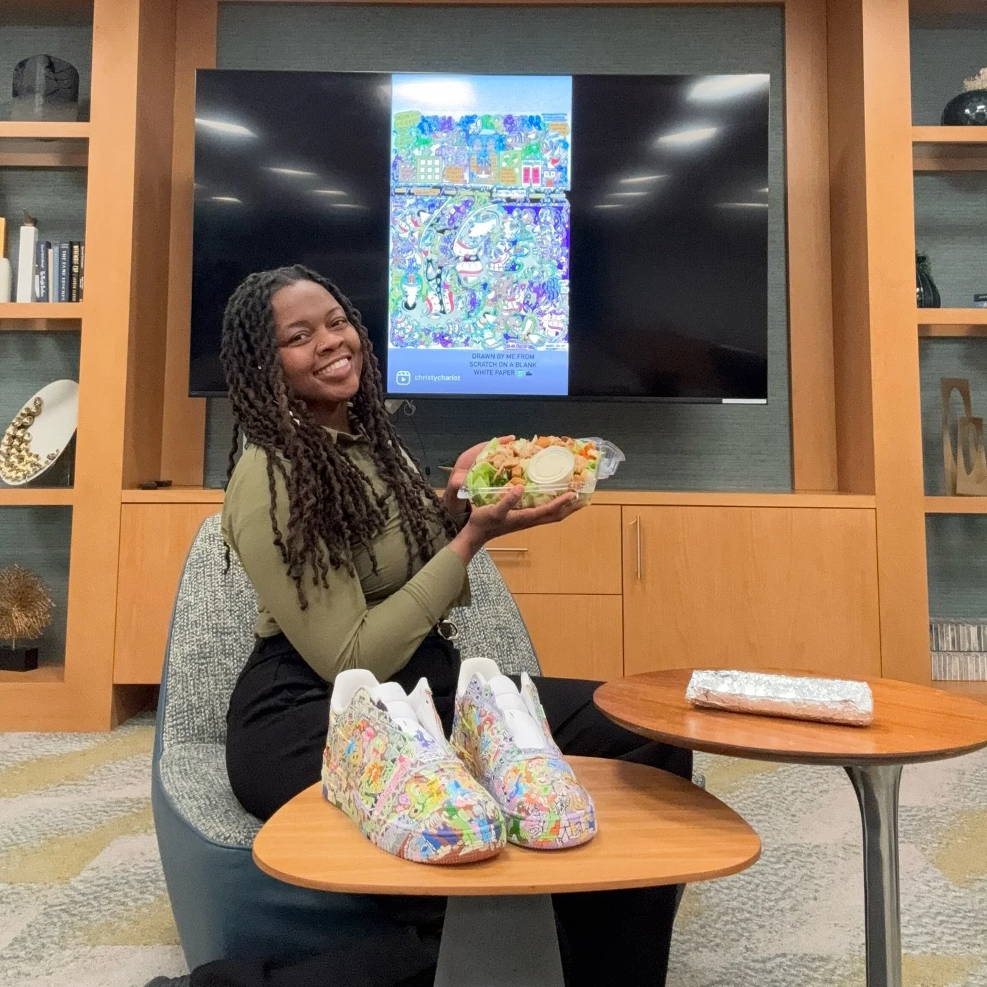 Getting paid to sit cute, and create art 🫠 Did I forget to mention I&rsquo;m getting fed Dinner for free with the option of my choice?! 🥵🔥🍽️ Say less!!!! I&rsquo;m very thankful 🙏🏾 Luxury meets Luxury. And I&rsquo;m at Chesnut Hill wit it too. 