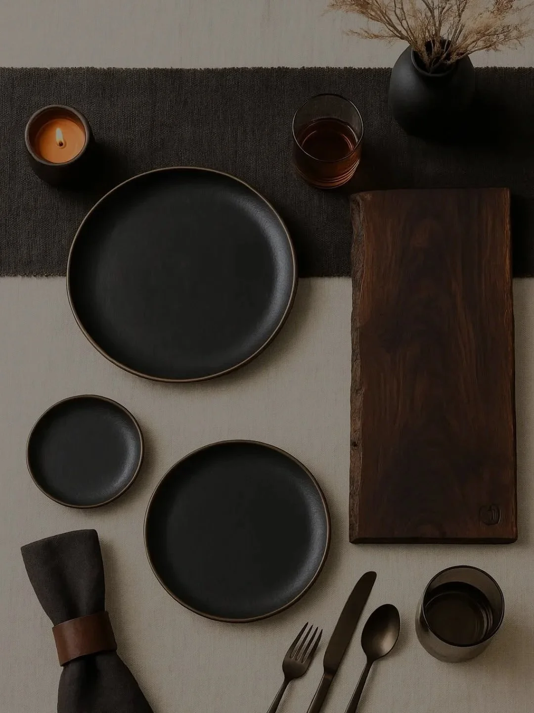 Live-fire catering ingredients setup with herbs, spices, and cutting board – outdoor event catering Victoria & Gulf Islands