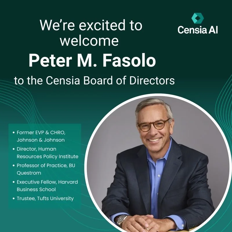 Censia AI appoints Peter Fasolo to its Board of Directors