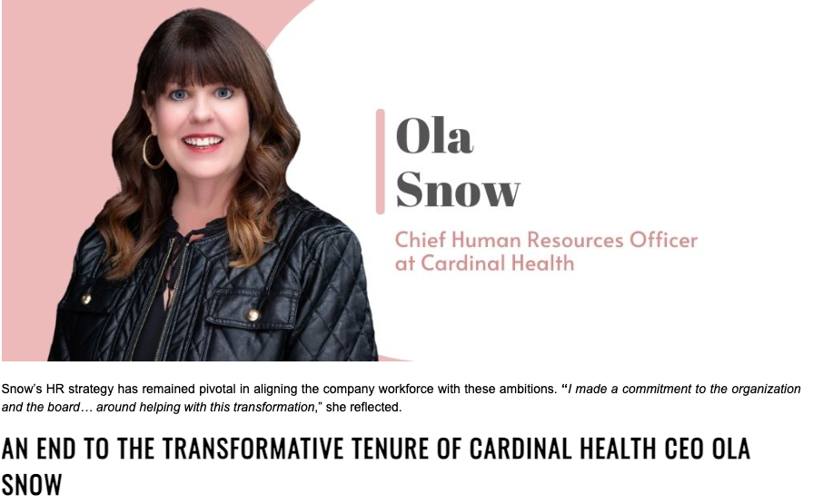 Congratulations to Ola Snow on her Retirement from Cardinal Health