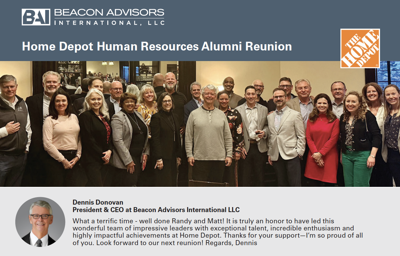 Dennis Donovan, Home Depot Human Resources Alumni Reunion