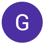 Purple circle with a white capital letter 'G' in the center.