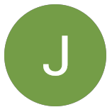 Green circle with a white letter J in the center.