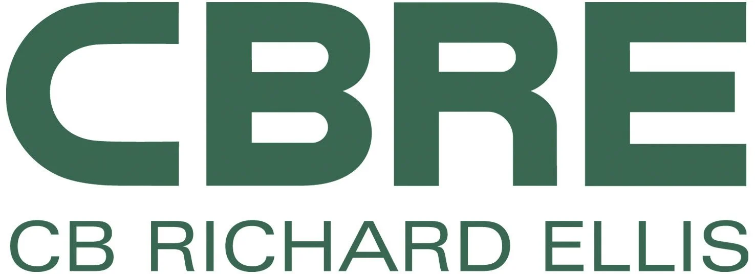 Logo with the word 'CBRE' in large green letters and 'CB Richard Ellis' below in smaller green letters.