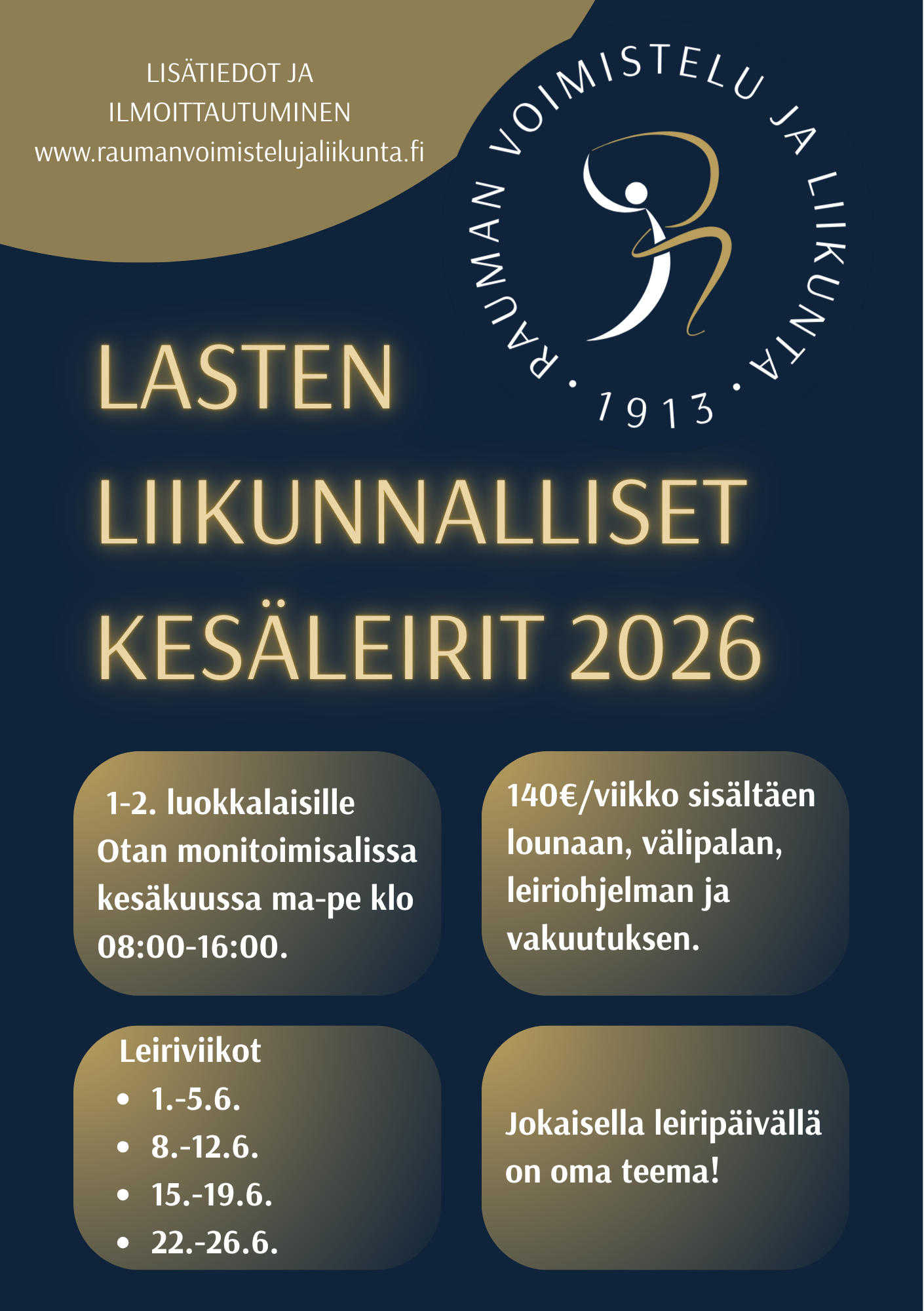 LASTEN KESÄLEIRIT KESÄKUUSSA 2026