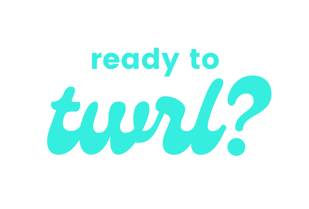 Text in bright blue says, 'ready to turn?'