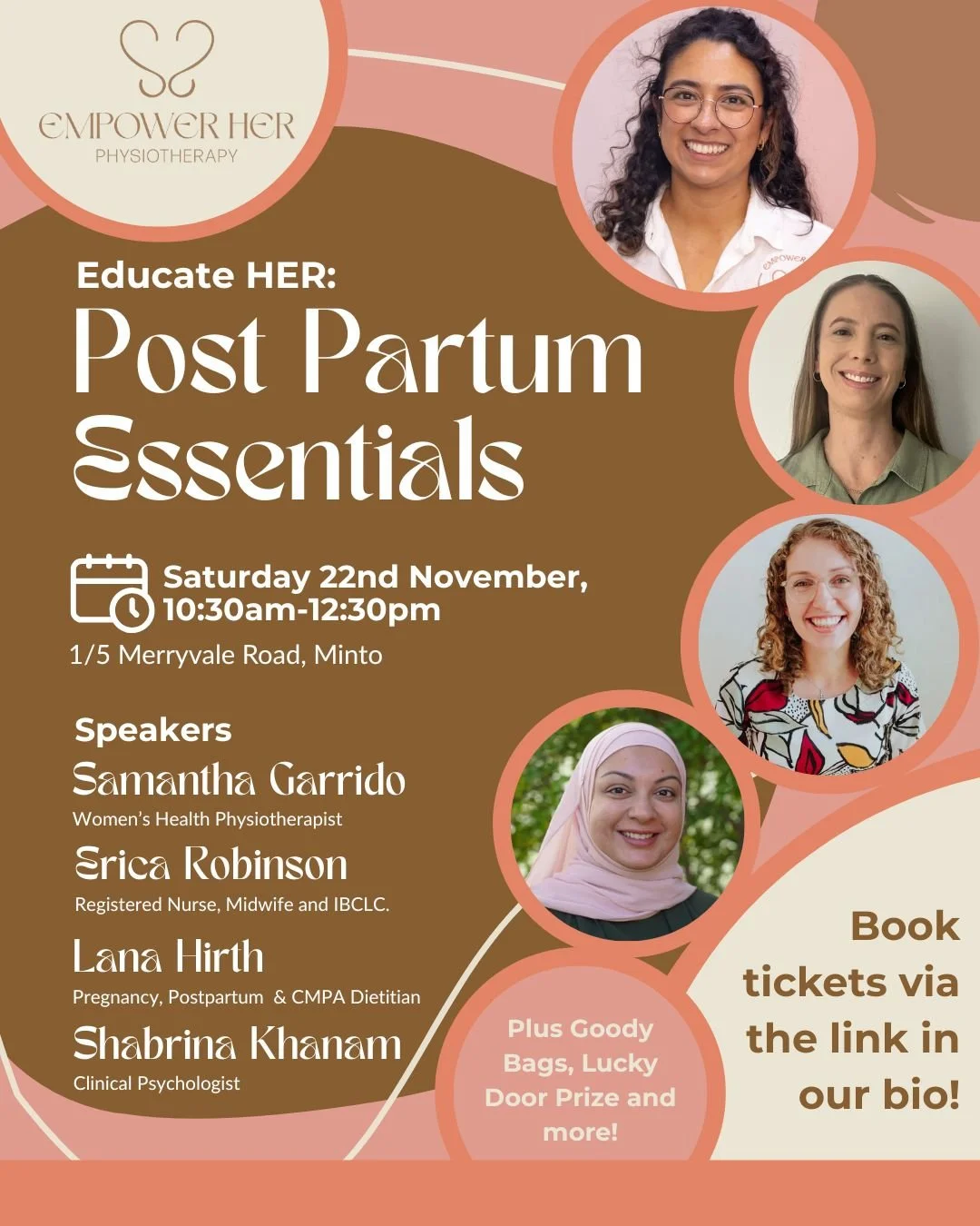 Announcing our new event: &quot;Educate Her: Post Partum Essentials&quot;🎟️

Join us for a relaxed and empowering morning chat at Empower Her Physio, where expert healthcare professionals will share practical, evidence-based advice on navigating the