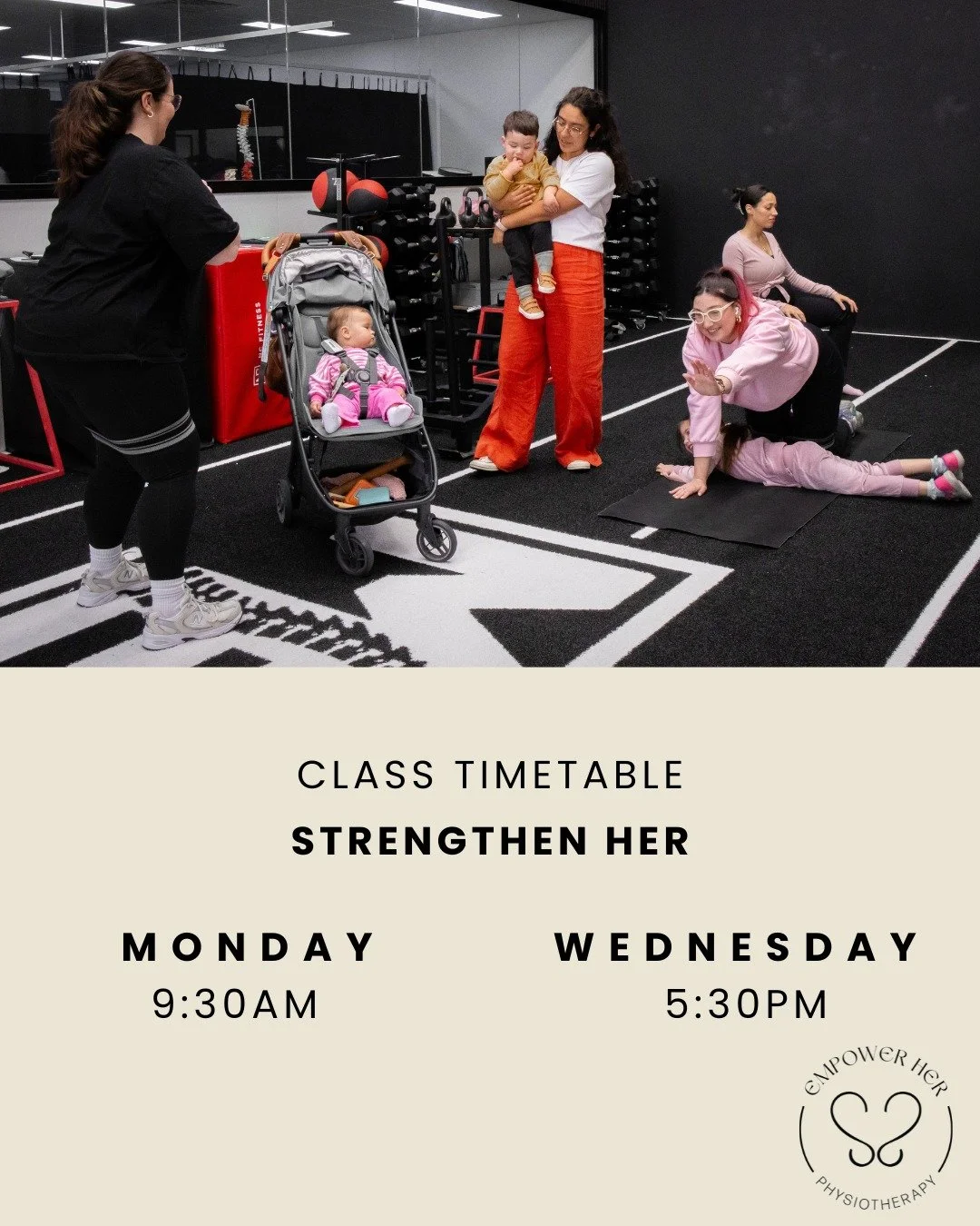 🏋️&zwj;♀️ Strengthen HER Class Timetable 🏋️&zwj;♀️

Our Strengthen HER classes are designed specifically for women - whether you're returning to exercise post-baby, managing pelvic floor concerns, or just want to feel stronger and more confident in