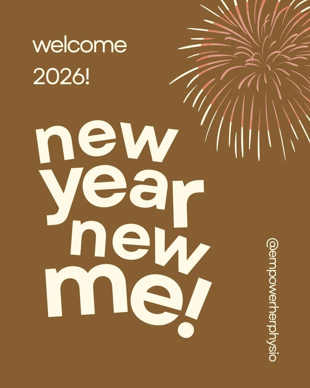 ✨ Happy New Year from all of us at EmpowerHer Physio! ✨
Here&rsquo;s to a year filled with strength, movement, and wellness. Let&rsquo;s embrace 2026 with resolutions that keep our bodies active and our minds healthy. 💪🌟
Cheers to new goals, new en