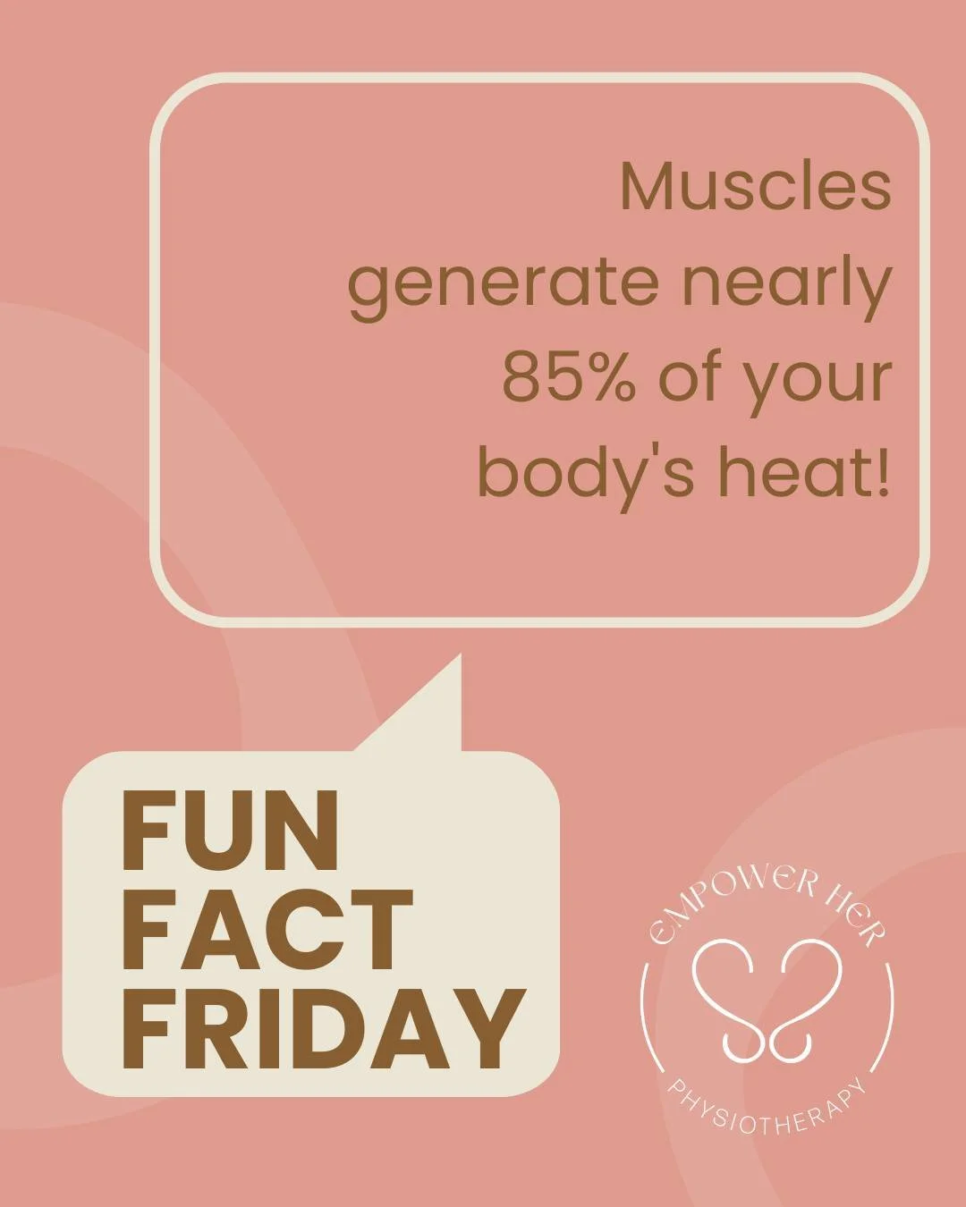 ✨ Fun Fact Friday ✨
Your muscles generate nearly 85% of your body&rsquo;s heat! 🔥💪
That&rsquo;s why movement helps keep you warm AND why muscle mass plays such an important role in temperature regulation.
Yet another reason muscles do so much more 
