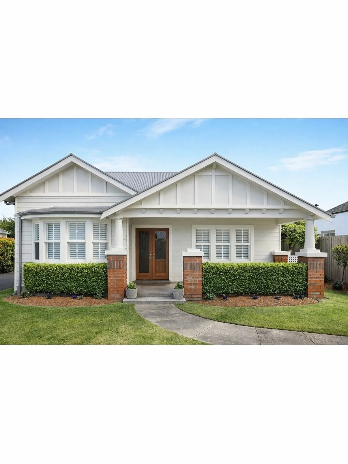 Project Tully 🤎

This facade will be refreshed with new paint and a softer roof colour, while all the beautiful character details are retained. The colour palette was carefully selected to flow through to the new extension at the back of the home, c