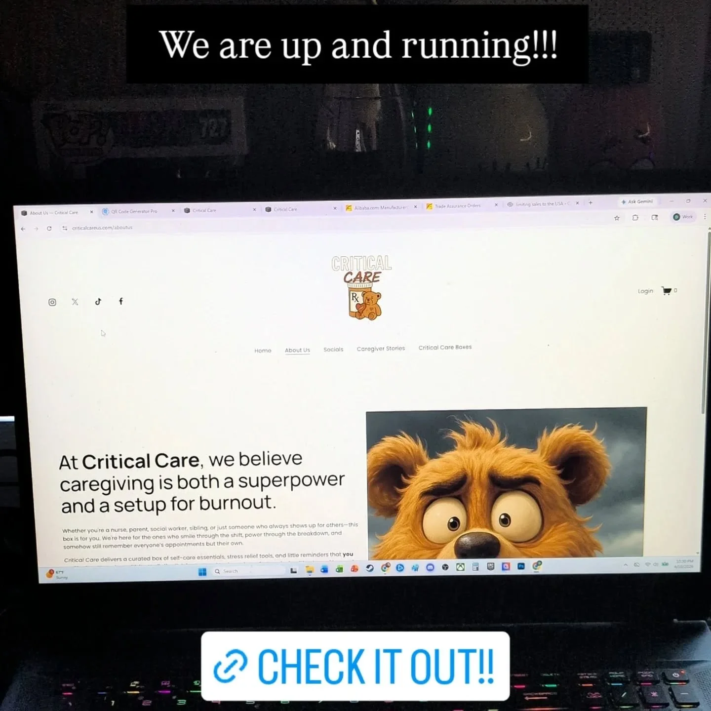 The official website is up and running. We are happy to welcome all types of caregivers!!!

 Https://www.criticalcareus.com 

#caregiversupport #openarms #crashoutwithus