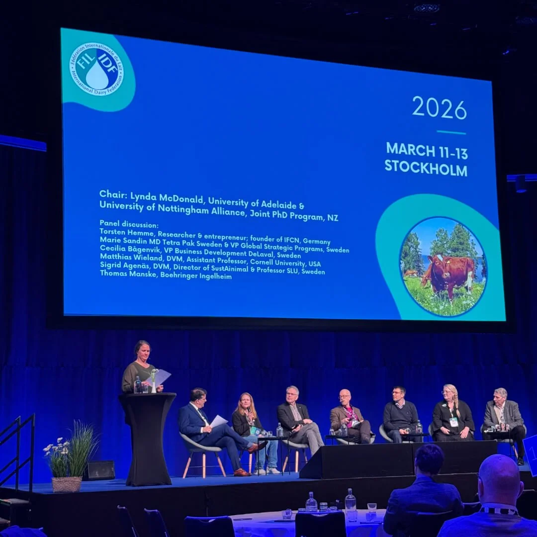 THPS client Lynda McDonald speaking on stage chairing the IDF Summit 2026