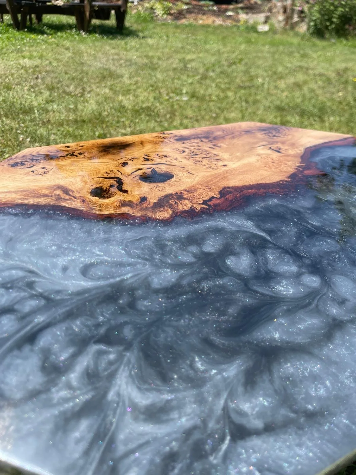 Black Smoke Epoxy Resin Table