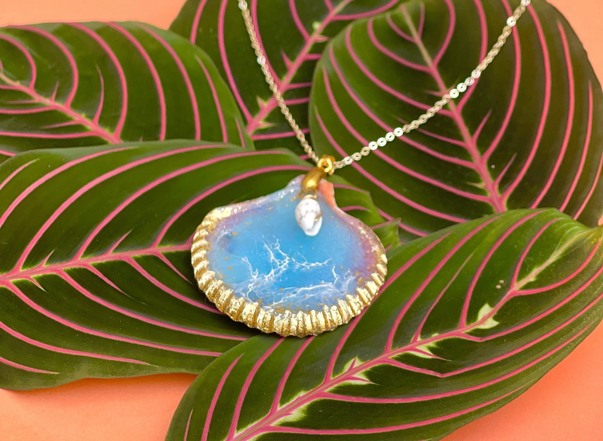 Pink Blue Ocean Necklace