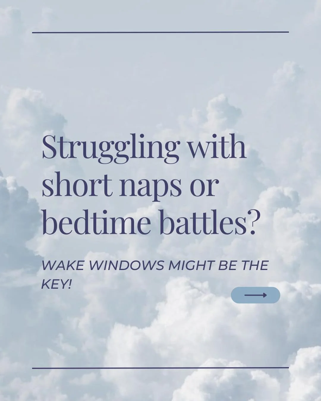 Wake windows are one of the most powerful tools to improve your baby&rsquo;s sleep.

Get them right = smoother naps + easier bedtimes.

Get them wrong = overtired, cranky baby (and stressed parents 😅).
➡️ Swipe to see why they matter + a quick refer