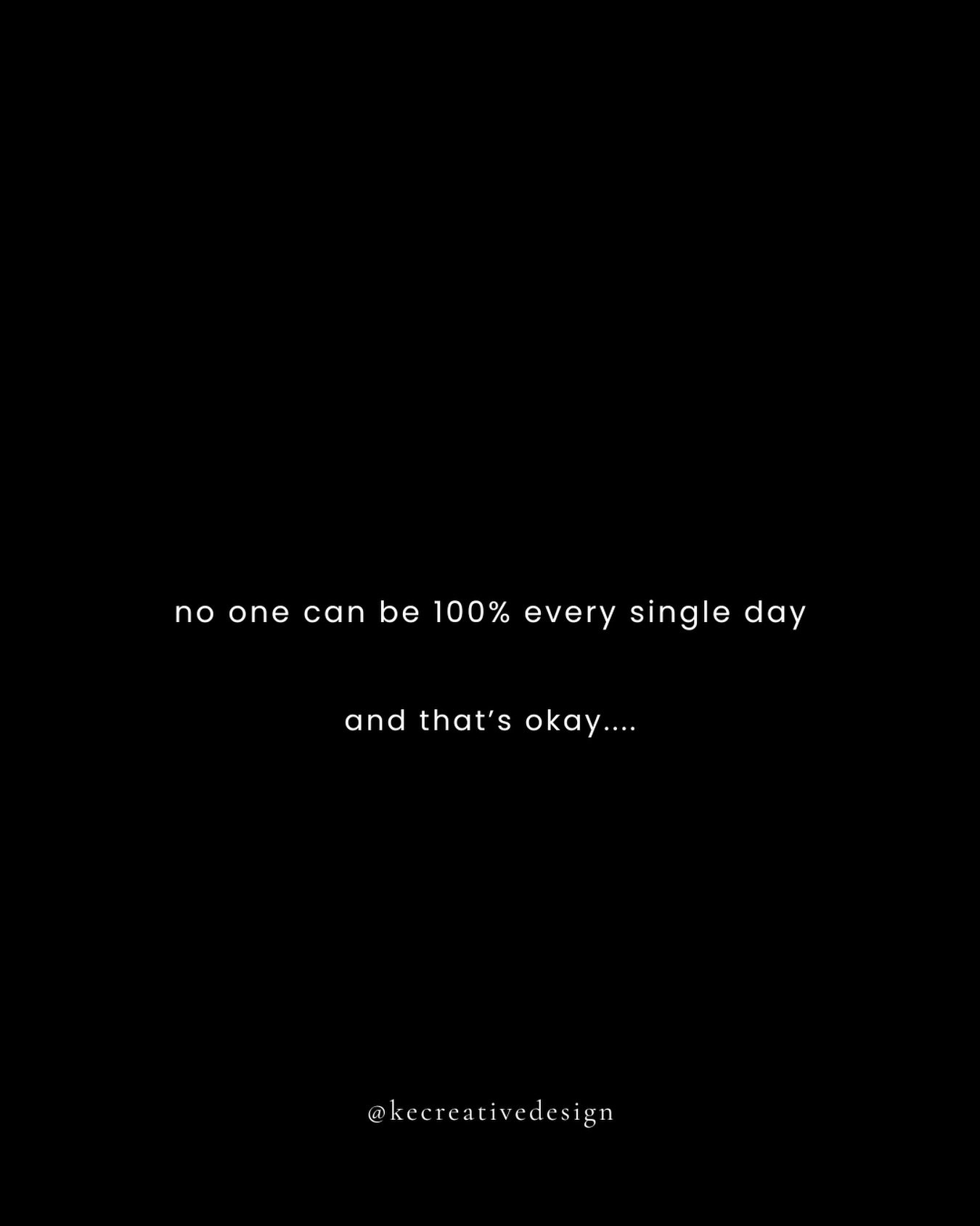 No one can be 100% every single day.
And that&rsquo;s okay.

Some days you show up full.
Some days you just show up.
Both still count.

This is your reminder to give yourself a little grace today 🤍

#YouAreDoingEnough
#ProgressNotPerfection
#SlowDow