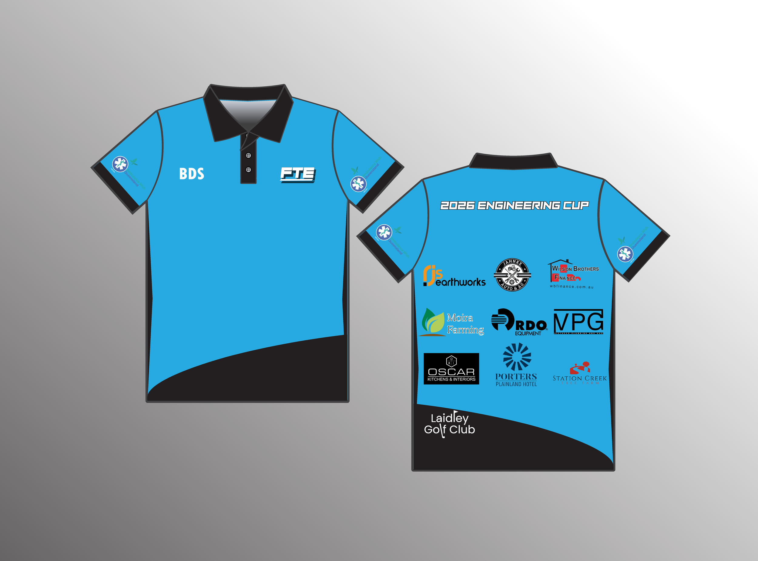 Golf Shirt Blue/Black