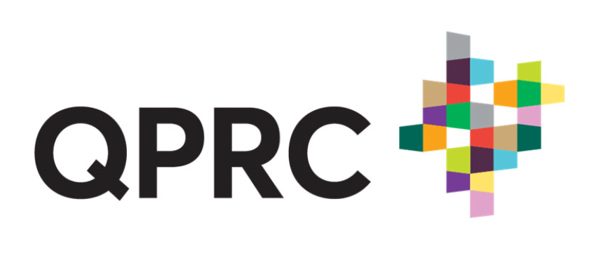 QPRC logo with multicolored geometric shapes on a white background.
