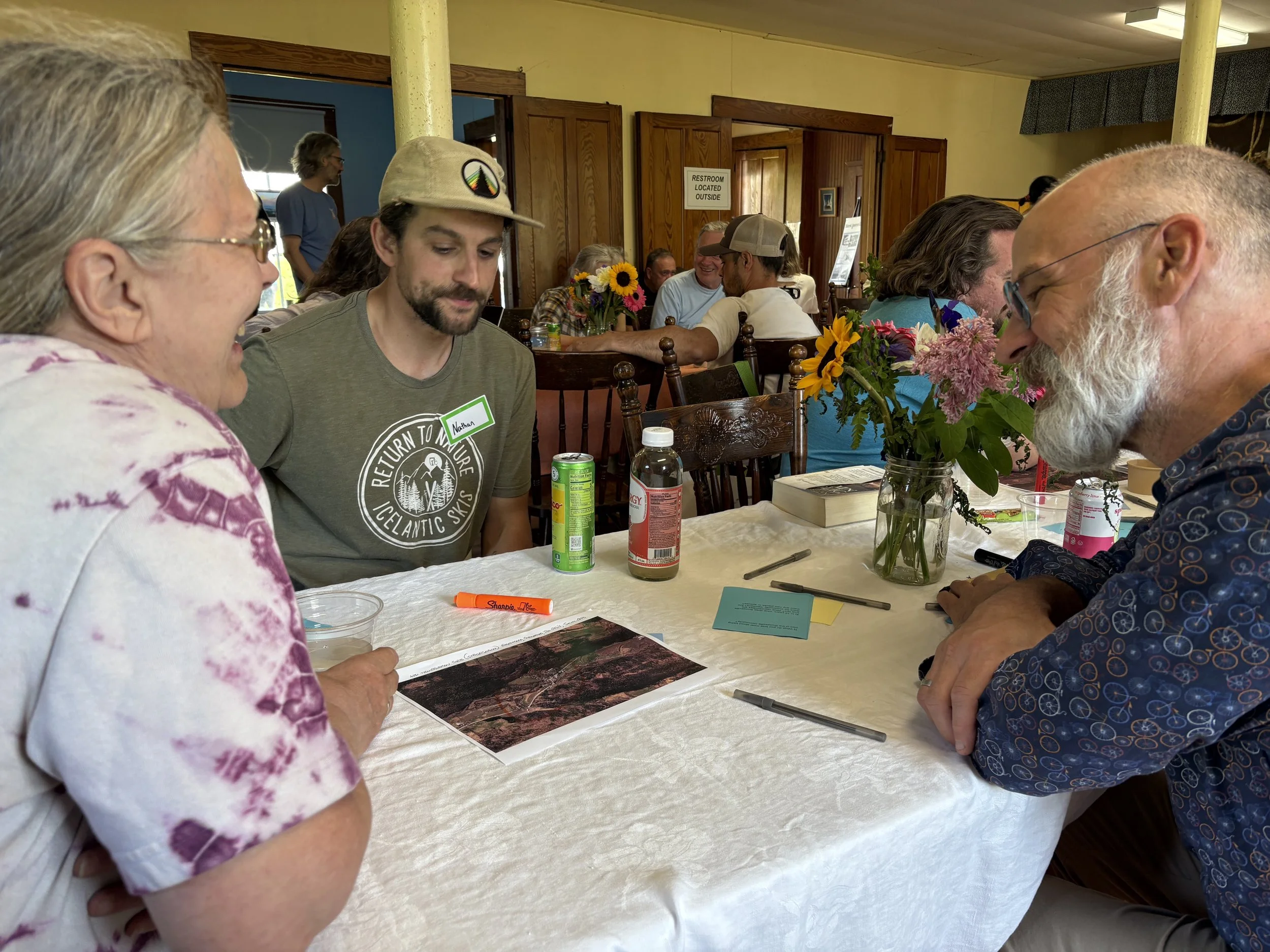Members of the Snowsville community discuss the most pressing needs of the Village at a community gathering