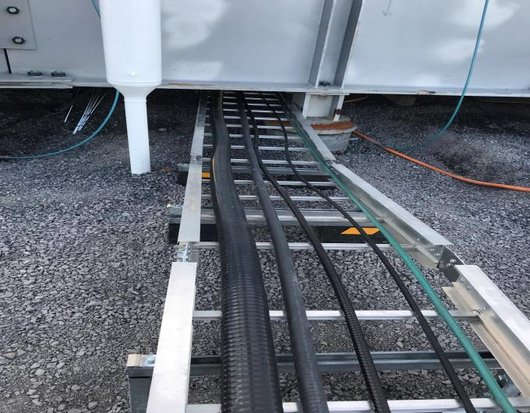 A large infrastructure project such as a wind turbine requires a great deal of cabling to connect with the Battery Energy Storage System and NTPC's existing operational control system.