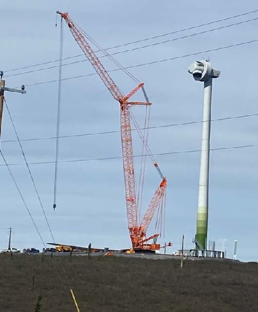 The first turbine blade was installed on June 4, 2023