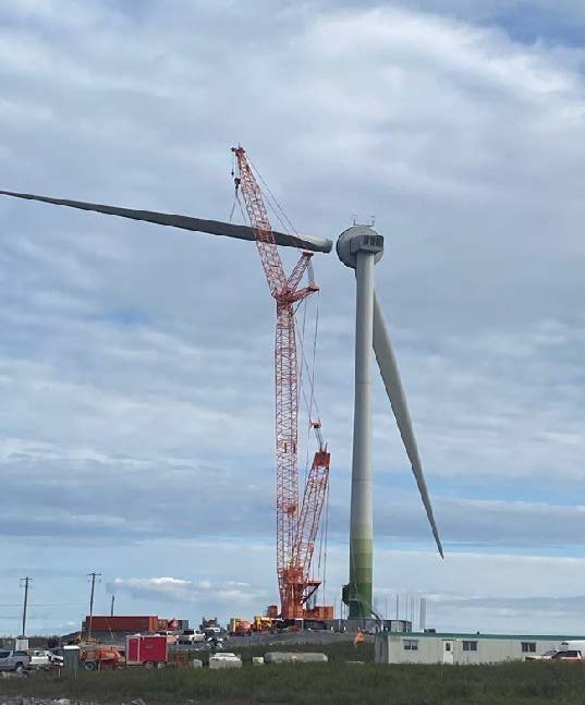 Attaching the second turbine blade on June 5, 2023