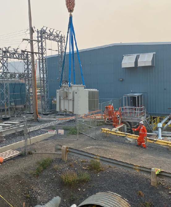 A new transformer has been added to the electricity system to support the addition of the wind turbine and future renewables