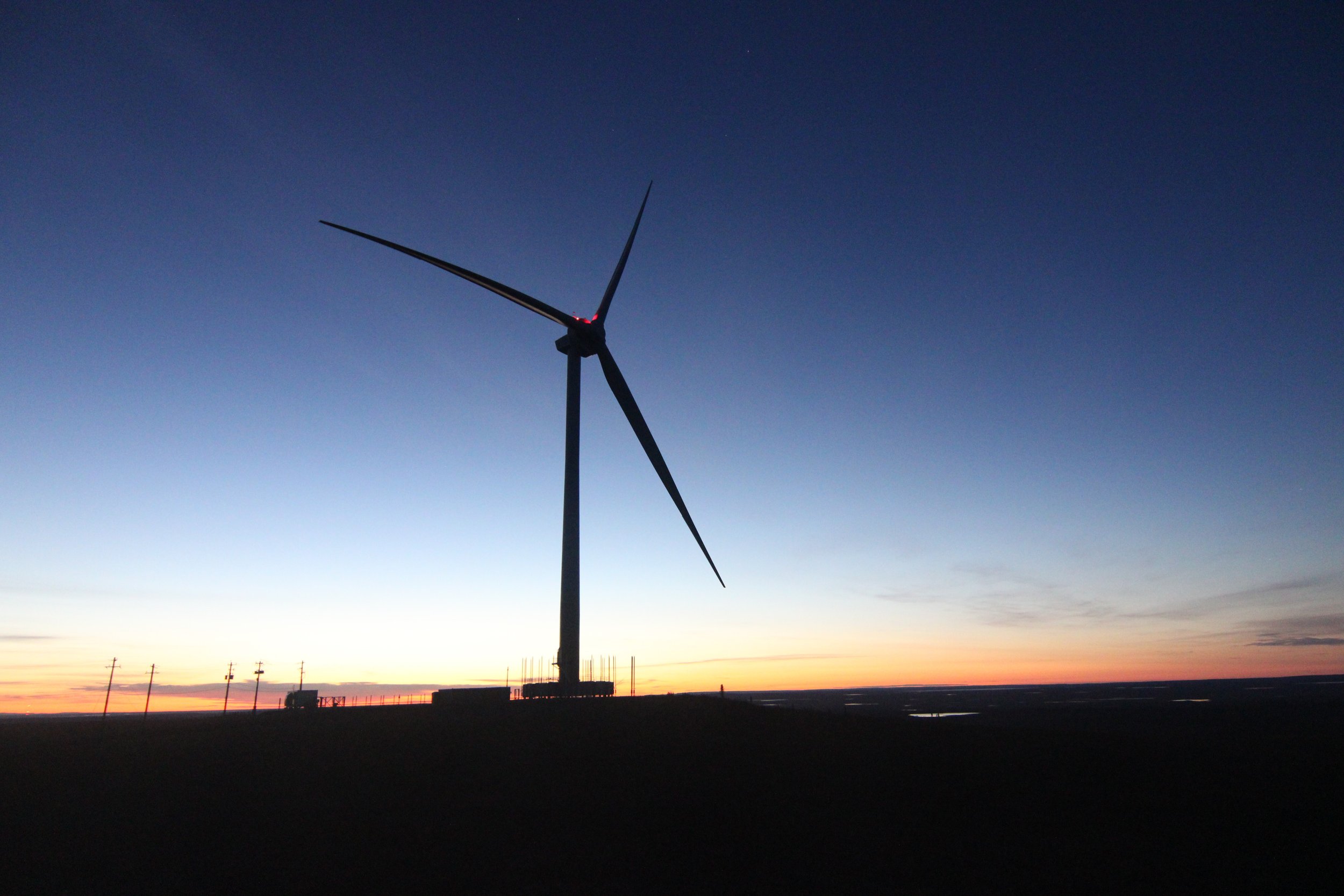 Commissioning of the wind turbine began in August and continued into September 2023