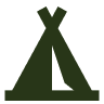 Dark green tent icon