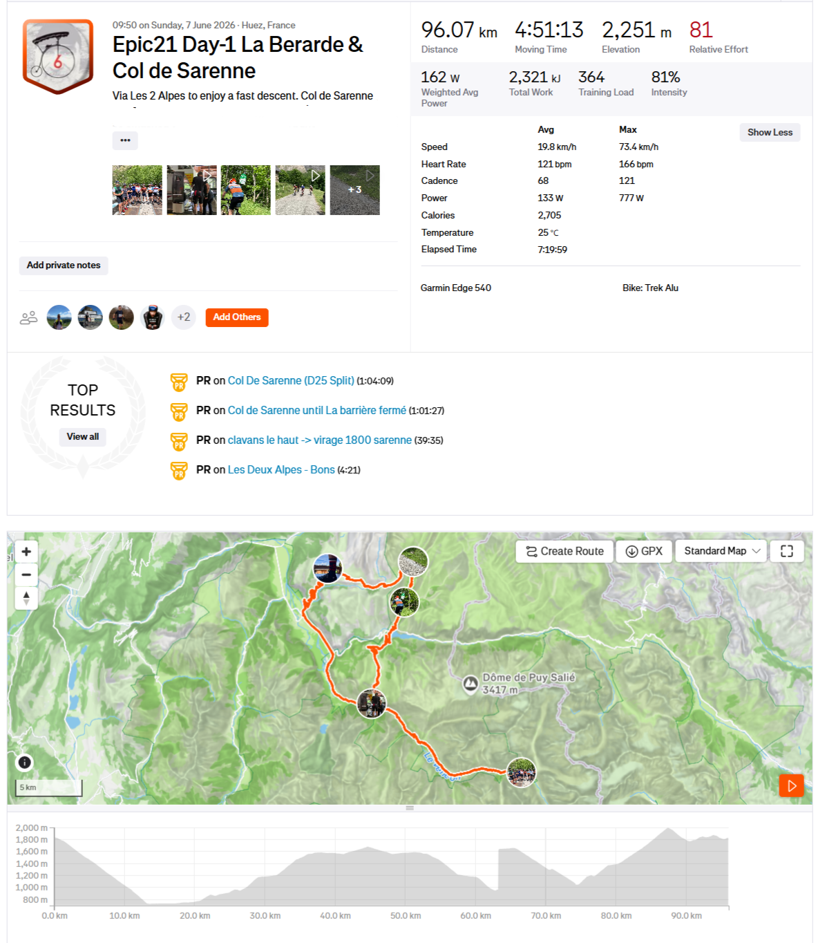 Day1- Easy pace, one of the most stunning nearby valleys with a return via Tour de France 2026 Queen Stage #20 finish via Col de Sarenne