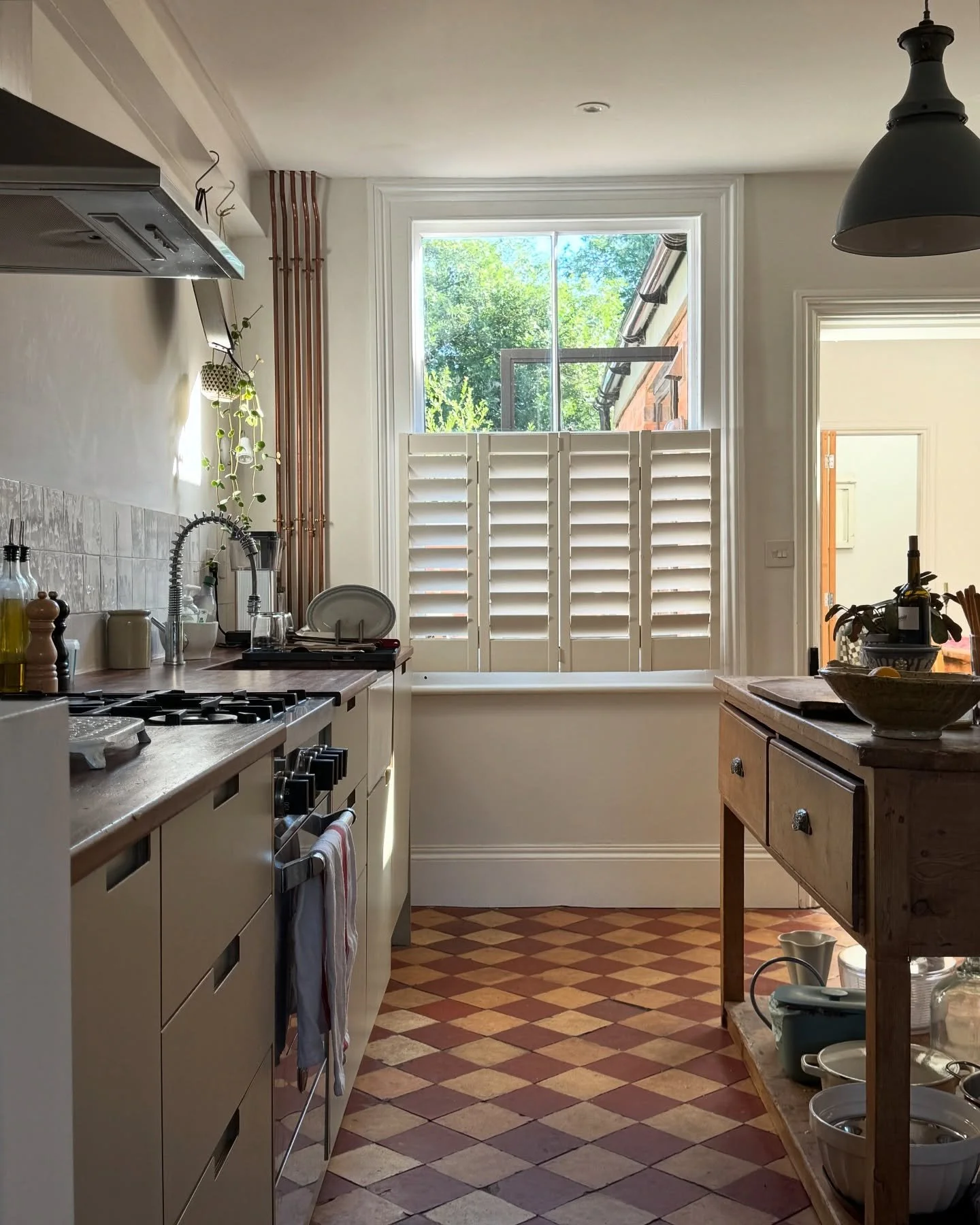 The coolest room in the house and when the cold quarry tile floor really comes into its own 🫠