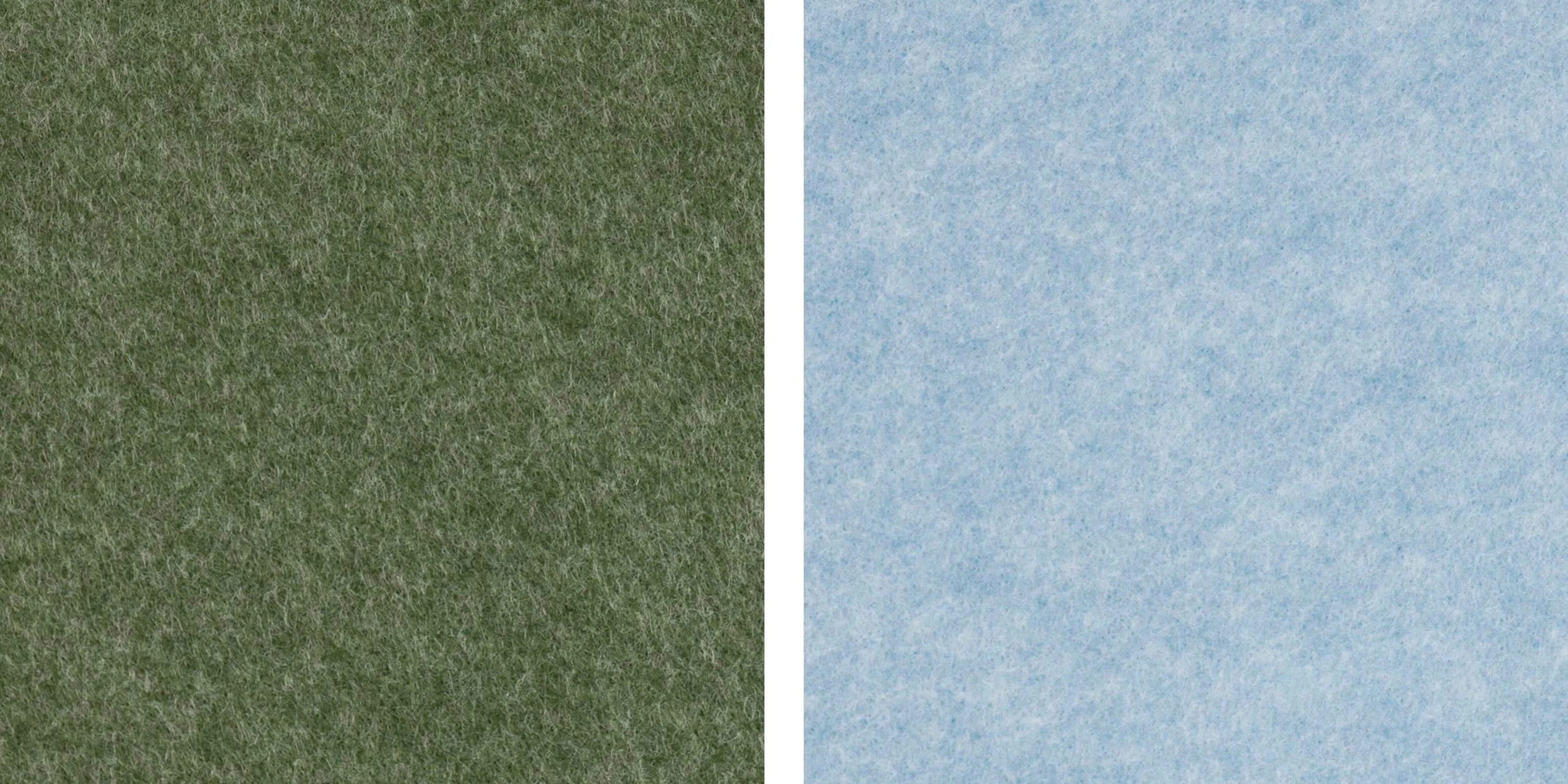 Stoffmuster Absorba Grün 68160 und Hellblau 66169 aus der Gabriel Hush Kollektion