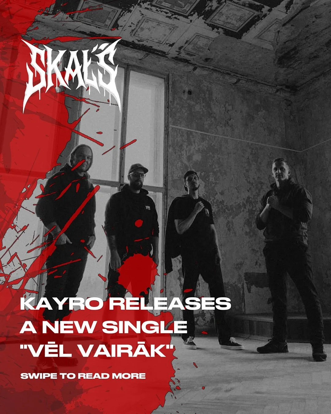 Kayro releases new single &ldquo;Vēl Vairāk&rdquo;

Latvian modern metal band Kayro has dropped a new single titled &ldquo;Vēl Vairāk&rdquo;, their second original song in Latvian. The track dives into themes of greed and the endless human craving fo