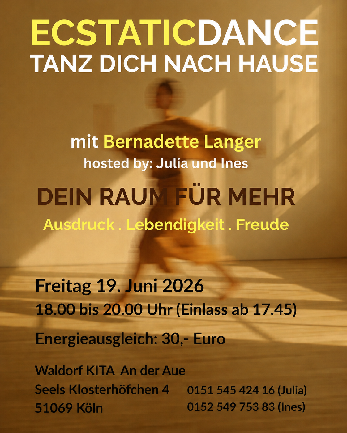 Plakat von ECSTATIC DANCE am 19.06.2026, 18 Uhr