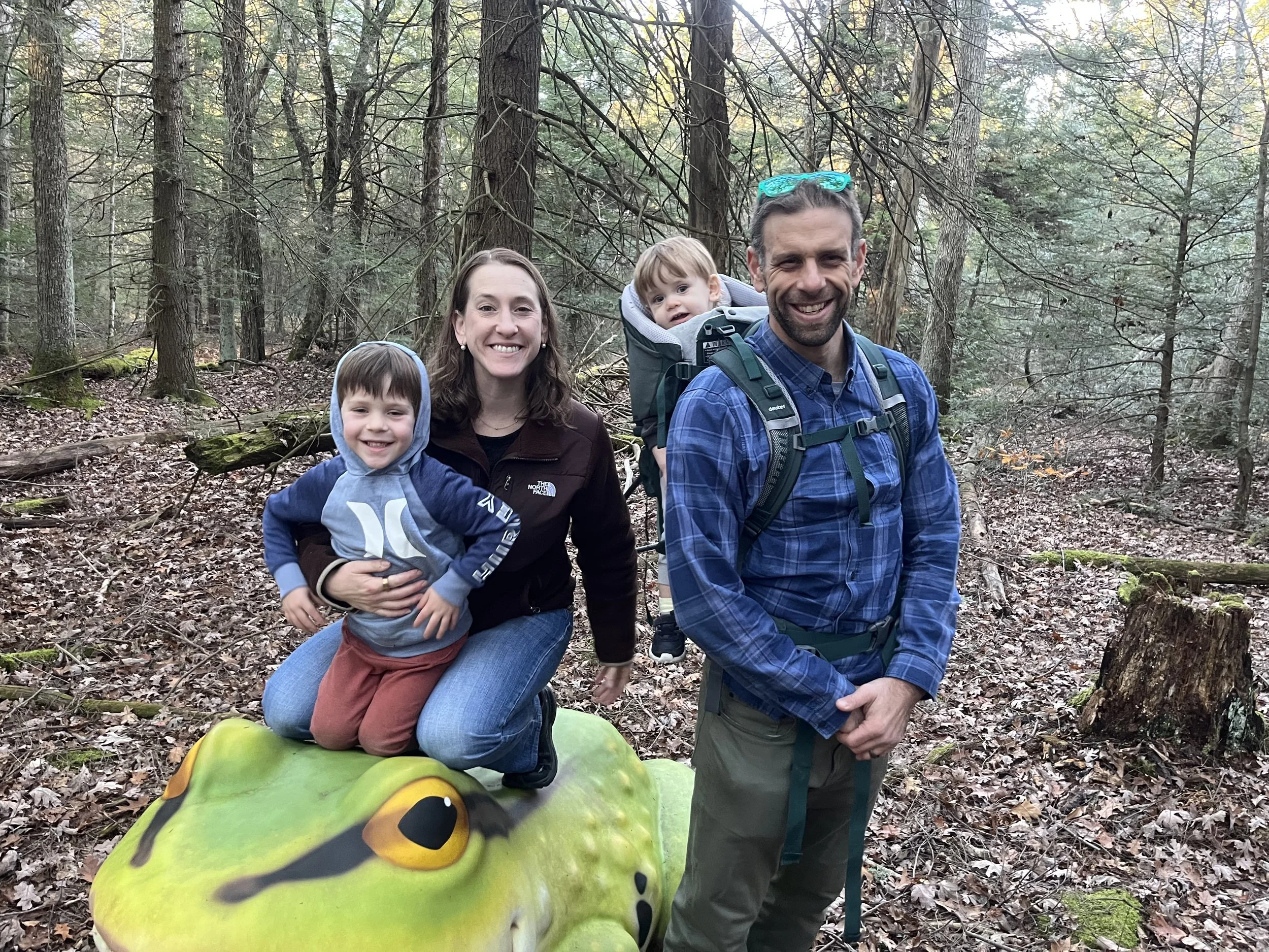 Family hiking Fall