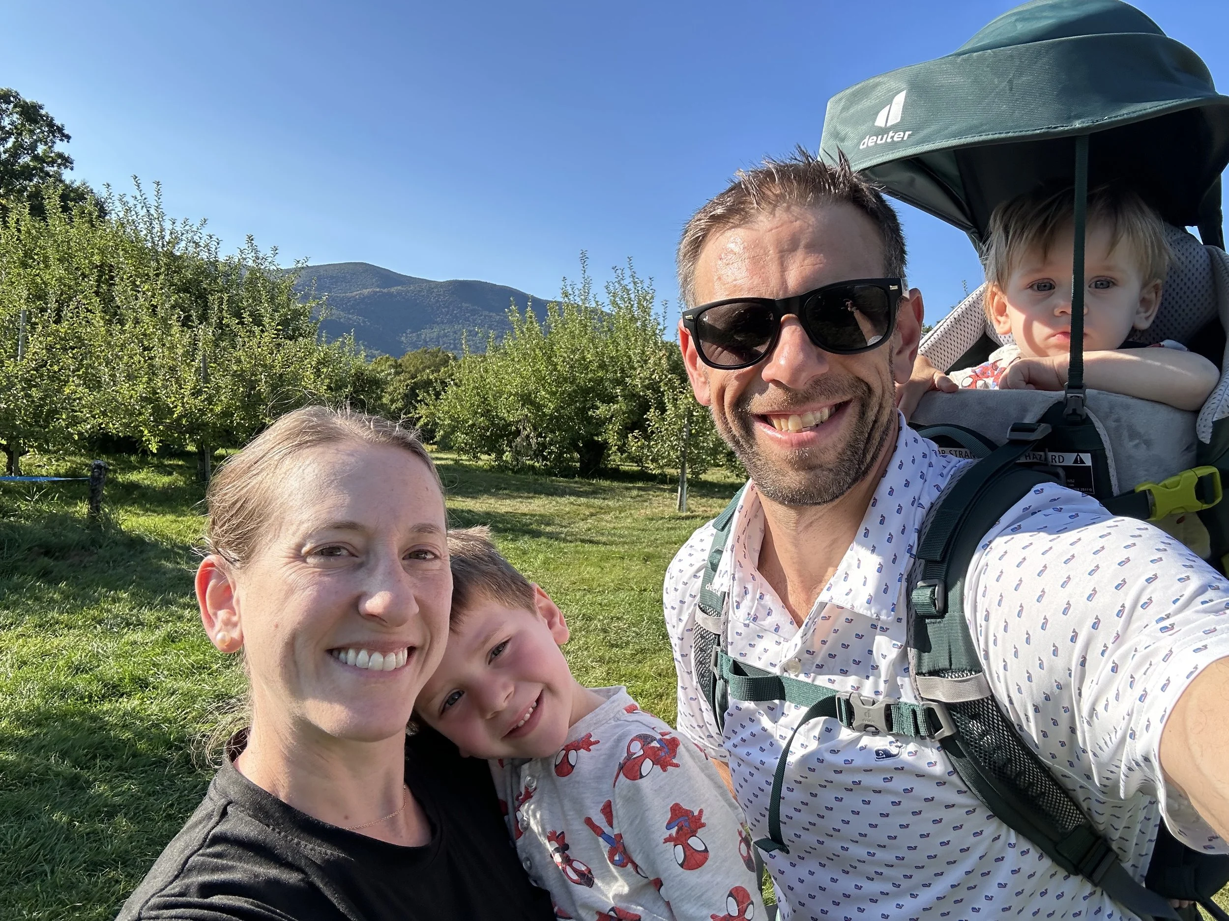 family parenting apple picking