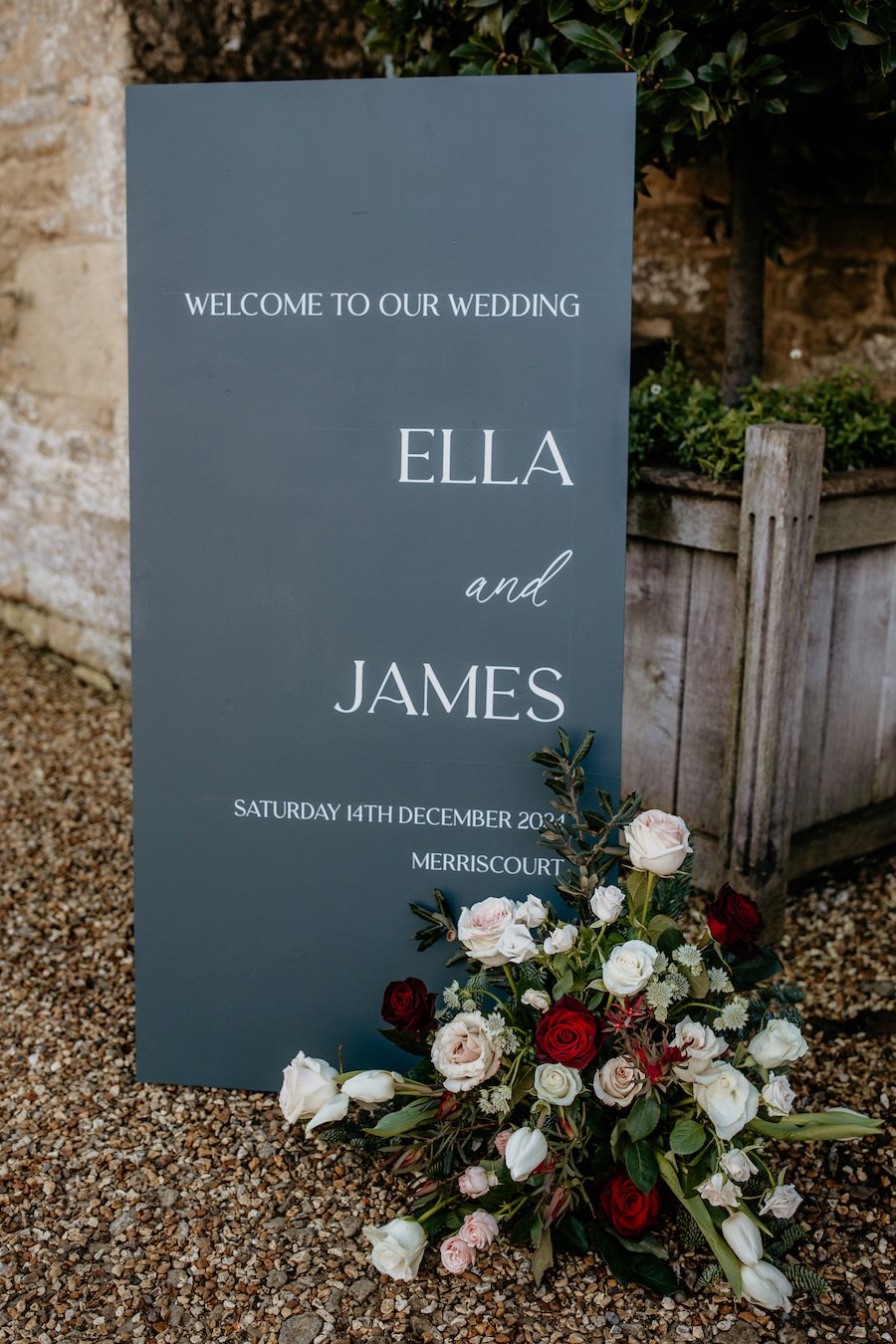 Lauren-Daisy-bespoke-watercolour-wedding-stationery-cotswolds-black-welcome-sign-merris-court.JPG