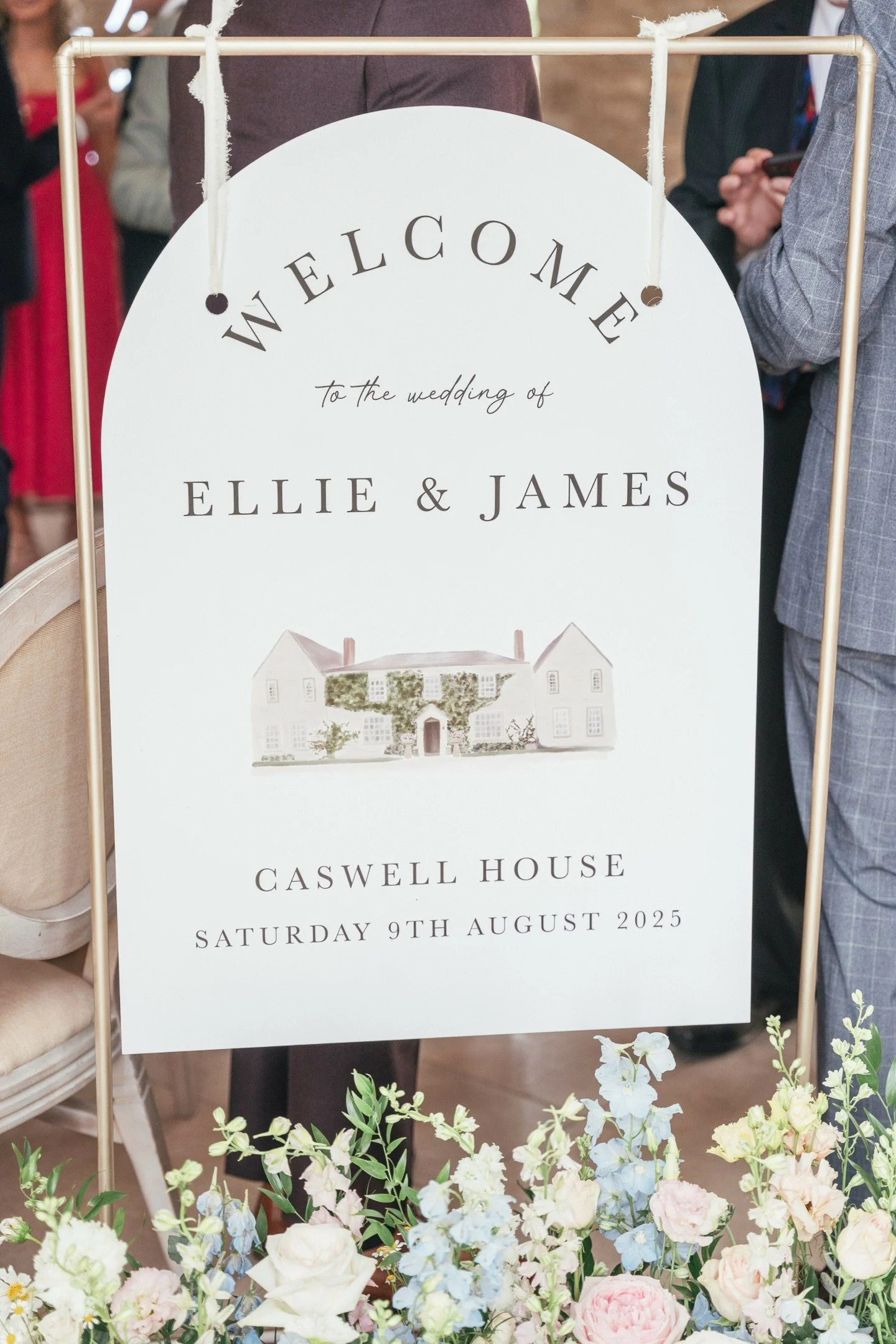 Ellie and James&rsquo; wedding at Caswell House was the perfect example of how stationery should sit perfectly within the wider story of a day. Their flowers were soft, airy and romantic &ndash; pastel pinks, blues, creams and little touches of wildf