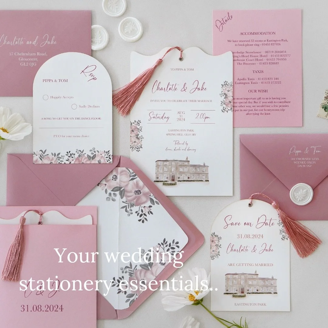 Stationery items you don&rsquo;t want to miss 💌 
Your wedding stationery should do more than inform&mdash;it should set the tone for the entire day. From the first &ldquo;save the date&rdquo; to the final &ldquo;reserved&rdquo; tag on the chairs, ev