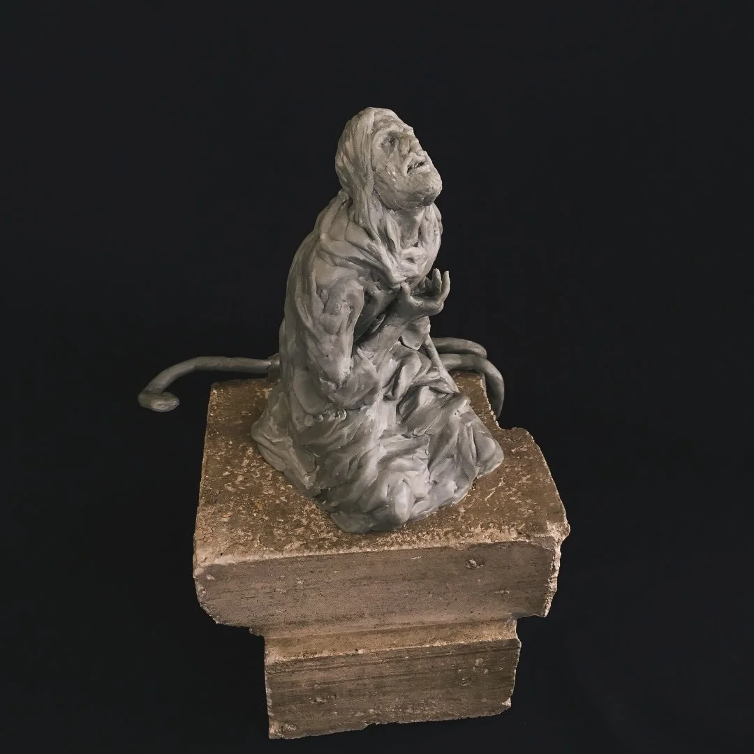 Jesus&rsquo; prayer in the garden of Gethsemane - a sculpture from back in 2018.
#jesus #art #prayer #handmade #gethsemane