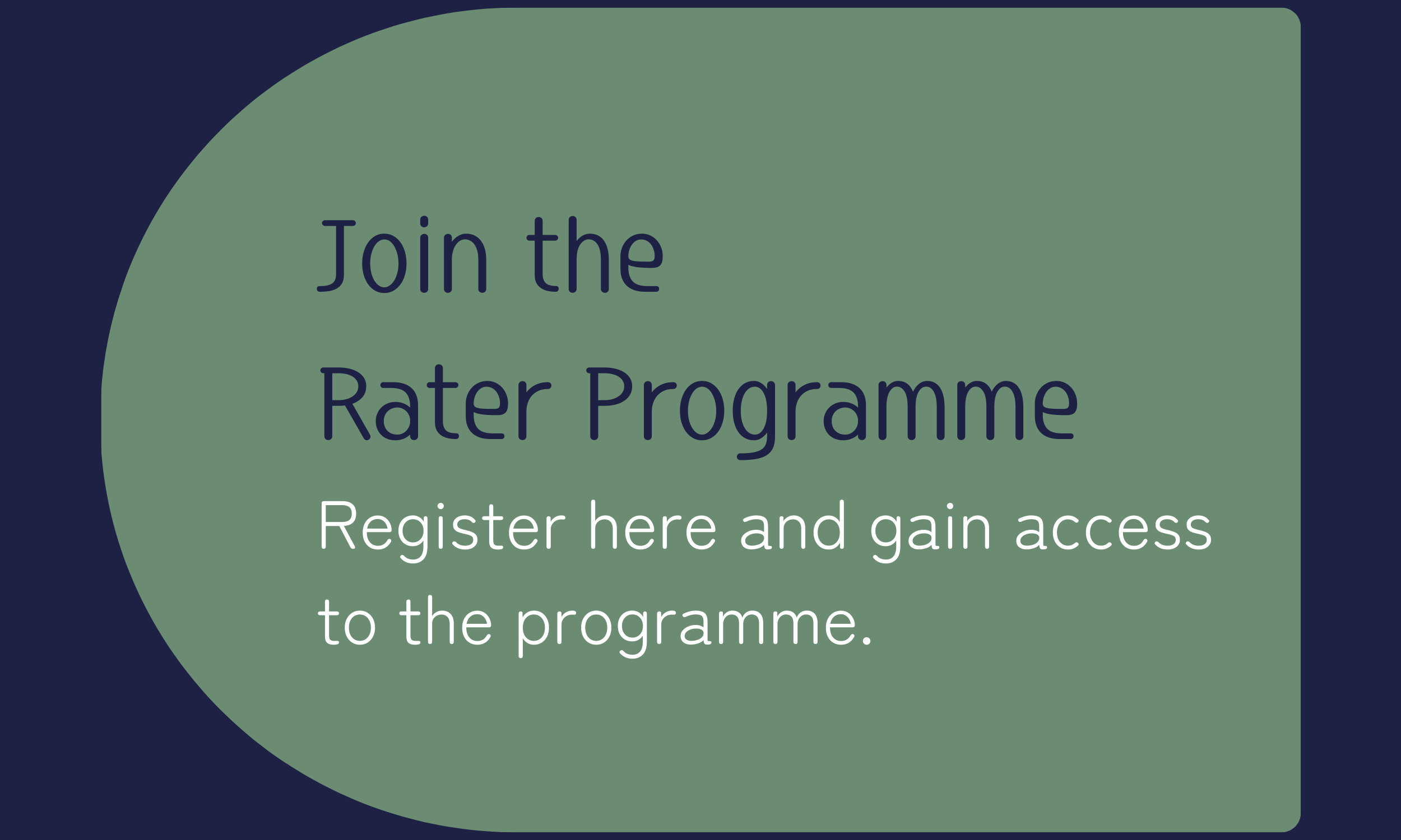 Advertisement for the Rater Programme with registration instructions.