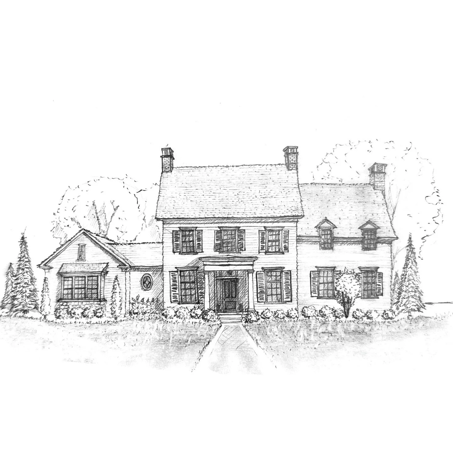 There&rsquo;s something grounding about the Center Hall Colonial. A symmetrical and central entry, and a floor plan that flows with balance and purpose. Often growing with the family as this sketch intends to illustrate.

I&rsquo;ve found that the be
